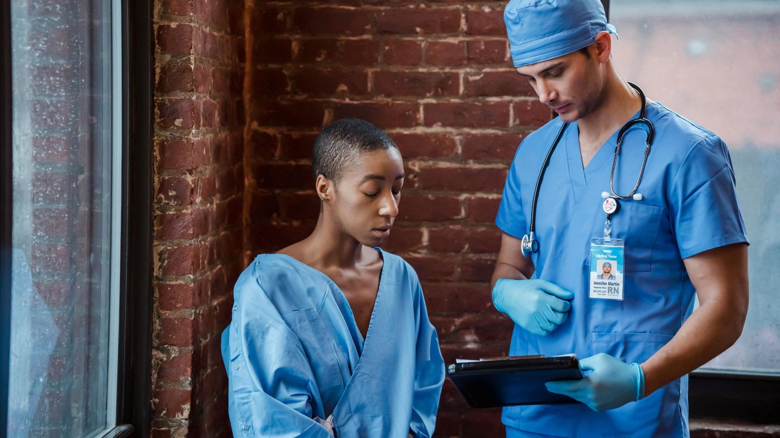 nurse and patient